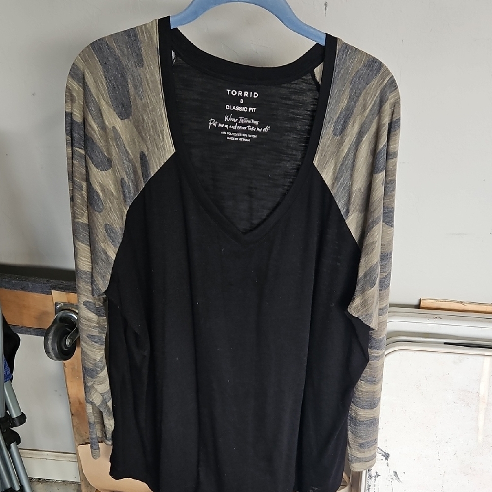 Torrid Black and Brown Women's Blouse